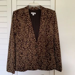Joan Rivers Blazer Jacket Animal print